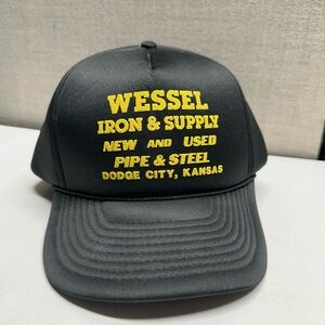 Vintage Dodge City Iron Supply Black and Yellow Cap